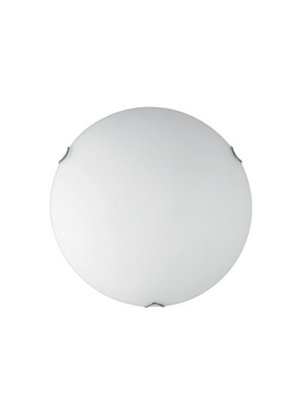 Luminosa Lighting Luminosa Oblo 3 Light Flush Ceiling Light White 40Cm from B&Q