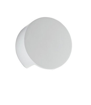 Luminosa Lighting Luminosa Leiron Plaster Wall Light White 15.5X7Cm from B&Q