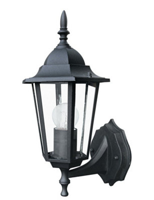 Luminosa Lighting Luminosa Milano Outdoor Up Wall Lanterns BlackIp44 20.8X36X17Cm from B&Q