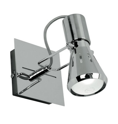 Luminosa Lighting Luminosa Spot Single Adjustable Spotlight Chrome 19X14X14Cm from B&Q