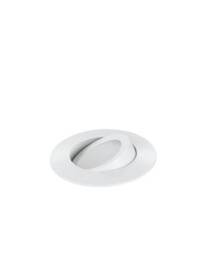 Luminosa Lighting Luminosa Zenit Led Recessed Adjustable Downlight WhiteIp44 400Lm 3000K 9X2.5Cm from B&Q