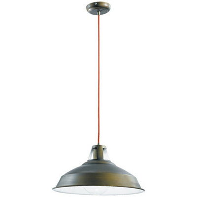 Luminosa Lighting Luminosa Bogota Dome Pendant Ceiling Light Anthracite 39X20Cm from B&Q