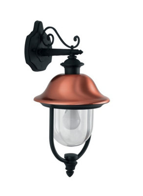 Luminosa Lighting Luminosa Venezia Outdoor Down Wall Lanterns BlackIp44 29X52.5X25Cm from B&Q