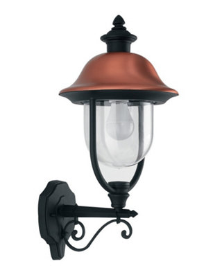 Luminosa Lighting Luminosa Venezia Outdoor Up Wall Lanterns BlackIp44 29X52.5X25Cm from B&Q