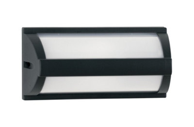 Luminosa Lighting Luminosa Boston Outdoor Flush Wall Light AnthraciteIp54 25X12X12.5Cm from B&Q