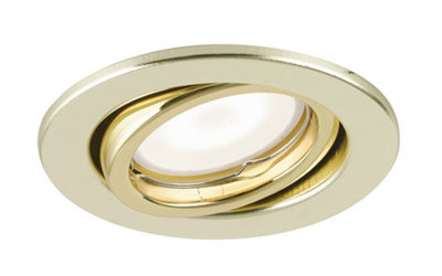 Luminosa Lighting Luminosa Matrix Led 3 Light Recessed Adjustable Downlight Gold 400Lm 3000K 10X8.5Cm from B&Q