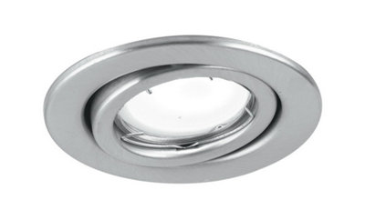 Luminosa Lighting Luminosa Matrix Led Recessed Adjustable Downlight Nickel 400Lm 3000K 10X8.5Cm from B&Q