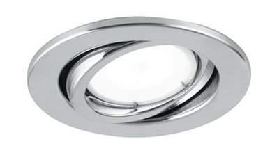 Luminosa Lighting Luminosa Matrix Led Recessed Adjustable Downlight Chrome 400Lm 3000K 10X8.5Cm from B&Q