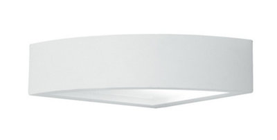 Luminosa Lighting Luminosa Mykonos Plaster Wall Light White 20.5X20.5X7Cm from B&Q
