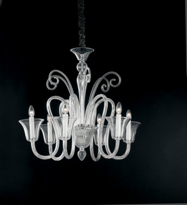 Luminosa Lighting Luminosa Palace 6 Light Chandeliers Chrome 80Cm