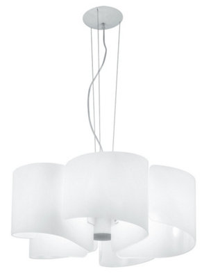 Luminosa Lighting Luminosa Imagine Curved Glass Ceiling PendantWhiteE27 from B&Q