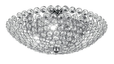 Luminosa Lighting Luminosa Planet Ceiling Light ChromeCrystals 32X11Cm from B&Q