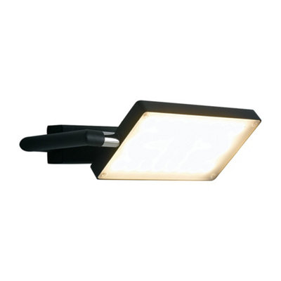 Luminosa Lighting Luminosa Book Led Wall Light Black 3200Lm 3200K 22.5X10-15Cm from B&Q