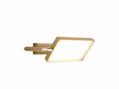 Luminosa Lighting Luminosa Book Led Wall Light Gold 3200Lm 3200K 22.5X10-15Cm from B&Q