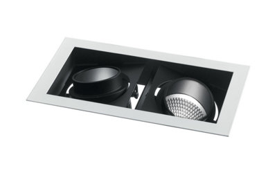 Luminosa Lighting Luminosa Apollo Integrated Led Twin Recessed Downlight AdjustableWhite Black3000K