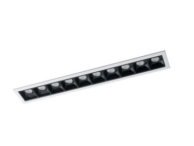 Luminosa Lighting Luminosa Sinkro Led Aluminum Recessed 10 Light Downlight Anti GlareWhiteBlack4000K2W from B&Q