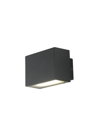 Luminosa Lighting Luminosa Agera Outdoor Integrated Led Aluminum Wall LampBlack MattIp544000K