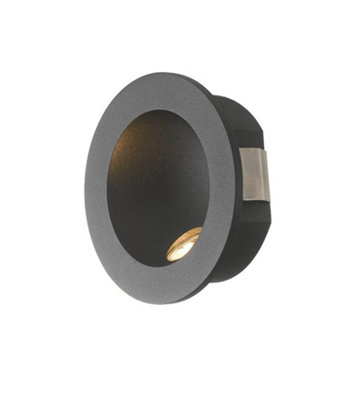 Luminosa Lighting Luminosa Onyx Outdoor Led Recessed Wall Light BlackIp54 144Lm 4000K 9X4Cm from B&Q