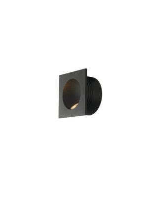 Luminosa Lighting Luminosa Onyx Outdoor Led Recessed Wall Light BlackIp54 144Lm 4000K 9X9X4Cm from B&Q