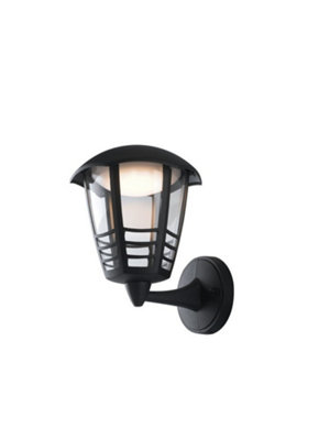 Luminosa Lighting Luminosa Cloe Outdoor Led Wall Lanterns With Sensor BlackIp44 800Lm 4000K 19.3X29X17Cm