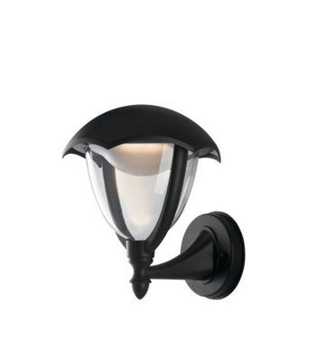 Luminosa Lighting Luminosa Megan Outdoor Led Wall Lanterns With Sensor BlackIp44 800Lm 4000K 21X29X18.8Cm