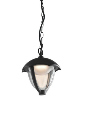 Luminosa Lighting Luminosa Megan Outdoor Led Pendant Ceiling Light BlackIp44 800Lm 4000K 18.8Cm