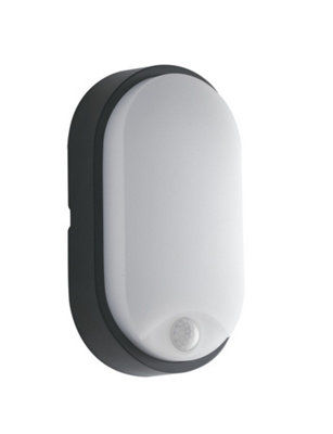 Luminosa Lighting Luminosa Sensitive Led Outdoor Flush With Sensor AnthraciteIp54 1000Lm 4000K 21.2X11.9X6Cm from B&Q
