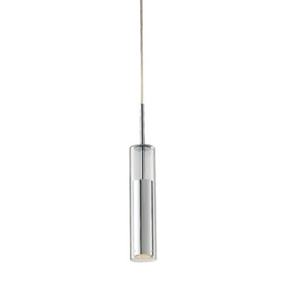 Luminosa Lighting Luminosa Taboo Slim Pendant Ceiling Light Chrome 7X47Cm from B&Q