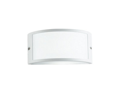 Luminosa Lighting Luminosa Austin Outdoor Flush Wall Light WhiteIp54 25X13X12Cm from B&Q