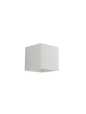 Luminosa Lighting Luminosa Rubik Plaster Wall Light White 11.5X11.5X11.5Cm from B&Q
