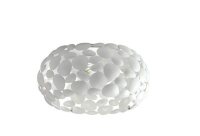 B&Q -  Luminosa Dioniso 3 Light Semi Flush Light White 48X21Cm