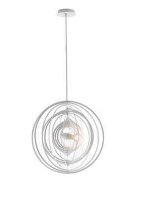 Luminosa Lighting Luminosa Club Spherical Pendant Ceiling Light White 50Cm from B&Q