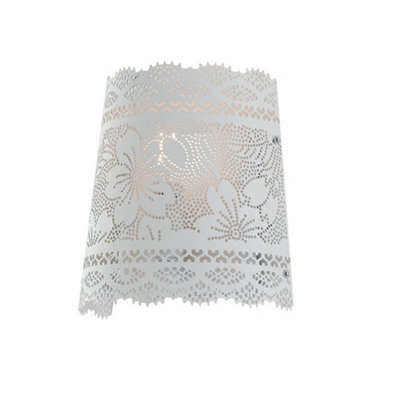 B&Q -  Luminosa Cluny Flush Wall Light White 20X20X10Cm