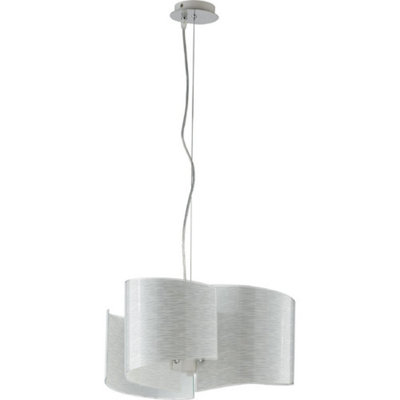 Luminosa Lighting Luminosa Joyce 3 Light Pendant Ceiling Light White 45X25Cm from B&Q