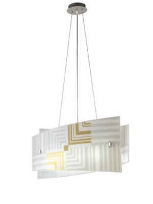 Luminosa Lighting Luminosa Seventy 4 Light Pendant Ceiling Light White 60X20X30Cm from B&Q