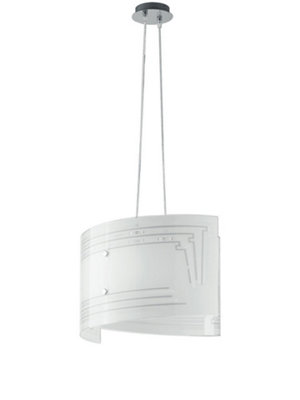 Luminosa Lighting Luminosa Concept 2 Light Pendant Ceiling Light White 45X33Cm from B&Q