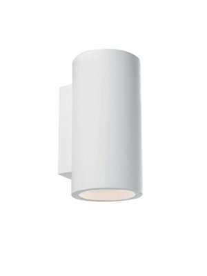 Luminosa Lighting Luminosa Banjie Paintable Plaster Wall Lamp WhiteGu10 from B&Q