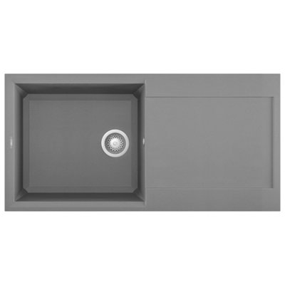 Reginox Easy 480 Tt Titanium 1 Bowl Inset Reversible Granite Kitchen Sink from B&Q