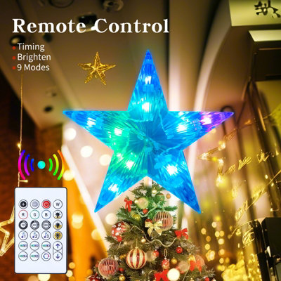 Bright Zeal Smart Led Christmas Tree Topper  7.6" Color ChangingChristmas Tree Toppers Star Lights from B&Q