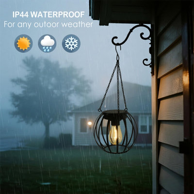 Bright Zeal 30Cm Solar Powered Metal Hanging Lights from B&Q