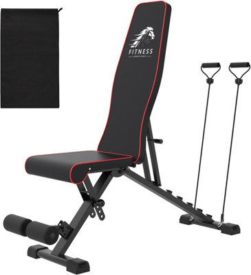 Onemill Adjustable Weight Bench With Resistance Bands from B&Q