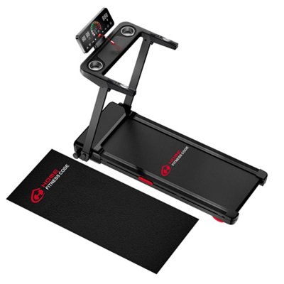 Onemill Folding Treadmill With Led Display14Km/h Speed & 20% Incline For Home-With Mat from B&Q