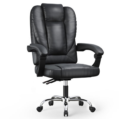 Onemill Executive Ergonomic Pu Leather Office Chair With Tilt Function-Black from B&Q