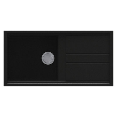 Reginox Best 480 1-Bowl Granite Inset Kitchen Sink With 90mm WasteMatt Black1000 X 510mm from B&Q