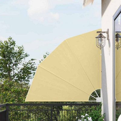 Berkfield Balcony Privacy Screen Sand 140 X 140 Cm Fabric from B&Q