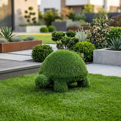 Garden Greatness Artificial Grass Turtle Garden Ornament from B&Q