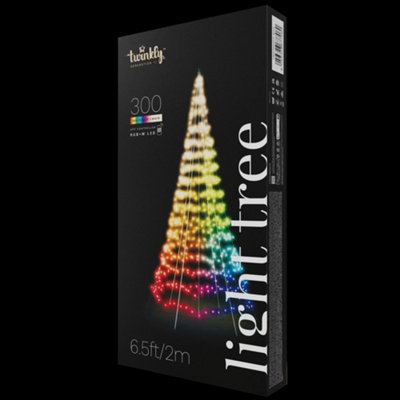 Twinkly Light Tree 2M 300 Led Rgb+WPole Included from B&Q