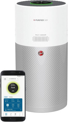Hoover 500 Air Purifier with Fast Acting H-TRIFILTER and Diffuser White - Image 3