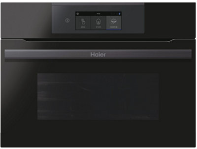Haier Series 4 Hwo45Nb4T0B1 Built-In Compact Combination MicrowaveGloss Black from B&Q