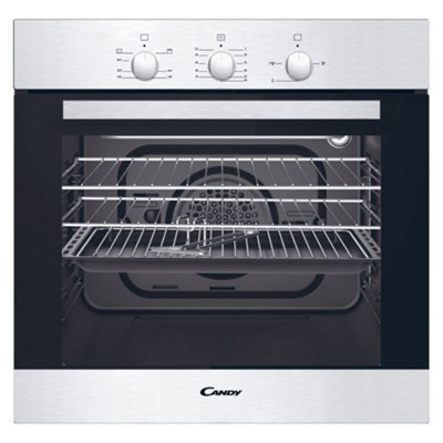 Candy 60 Cm Gas Oven4F59 Litre CapacityMechanical Timer Stainless Steel from B&Q